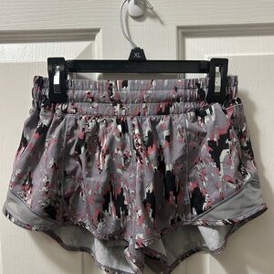 lululemon athletica Gray and Pink Hotty Hot Shorts